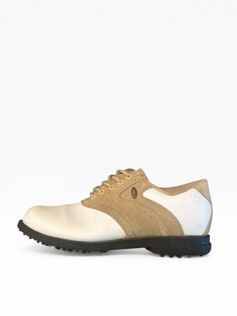 Austin Golf Birdie Tan White Saddle Style Golf Shoes Women’s Size 6.5